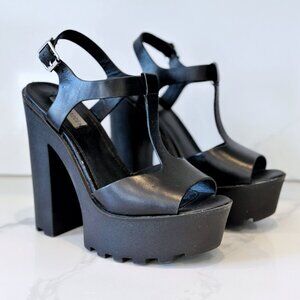 COPY - Girltalk Leather Platform Sandal